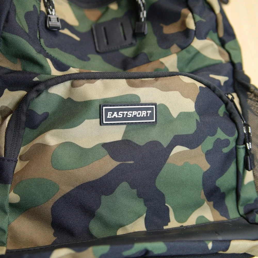 Eastsport Camouflage Backpack Green Brown Black Camo School Travel Bag